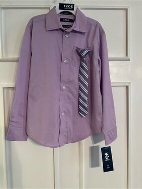 IZOD Boys Lavender Button-Up Dress Shirt